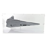 Pr&eacute;sentoir et support XL en acryliquepour LEGO&reg; 75457 Star Wars - Le Super Destroyer Stellaire de classe Executor (inclin&eacute; &ndash; avec fond noire)