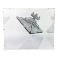 Pr&eacute;sentoir et support XL en acryliquepour LEGO&reg; 75457 Star Wars - Le Super Destroyer Stellaire de classe Executor (inclin&eacute; &ndash; avec fond noire)